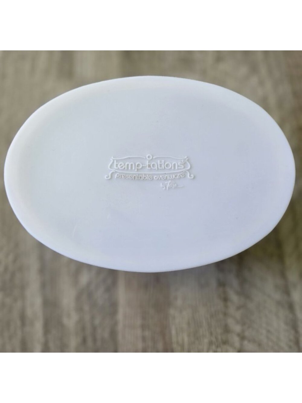 Temp-Tations Fruit Basket Yellow Ceramic Oval Casserole Baking Dish 0.6 QT Lid - Picture 2 of 15